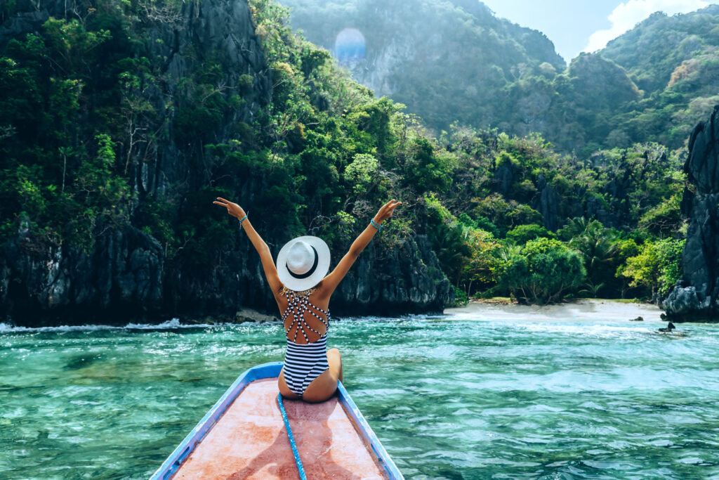 Woman on paddleboard